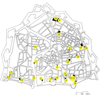 Fig. 144: Localització dels jaciments arqueològics de Palma: 