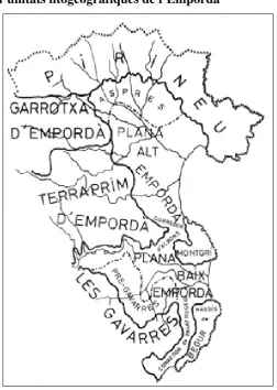 Figura 6. Mapa d’unitats litogeogràfiques de l’Empordà 