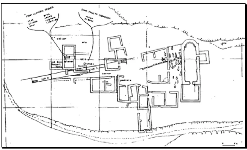 Figura 3: planta del castell de Mataplana (segons CABESTANY et alii 1994).