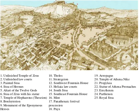 Figure 1.1. Reconstruction of Athens, 5th century BC. (Source: Ellen Papakyriakou/Anagnostou, [online]http://www.sikyon.com/athens/)