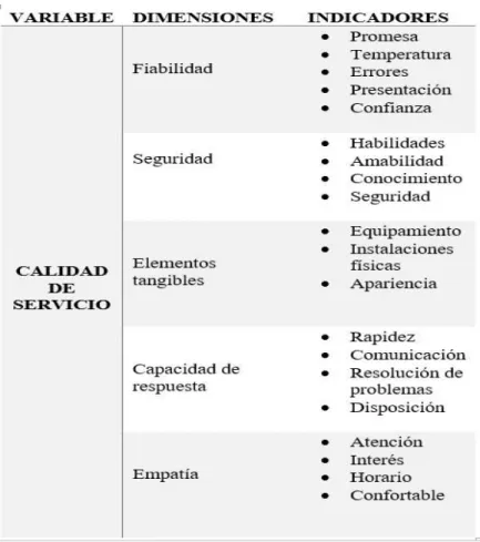 Figura 1. Operacionalización de variables. 