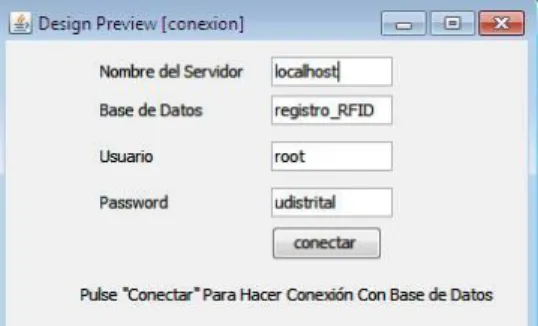 Figura 10. Conexión Netbeans con la base de datos. 