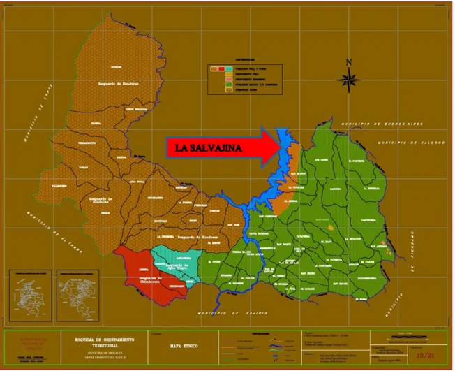 Figura IX. Esquema de ordenamiento territorial del municipio de Morales (Alcaldía de Morales
