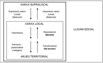 Figura 7 - El Sistema Local Territorial i els lligams socials i territorials 