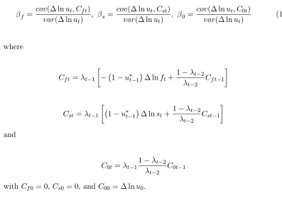 Table 1.3 summarizes choices of parameters for calibration of the ‡exible economy. The