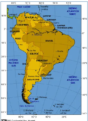 Figura 1. Mapa político de América del Sur 