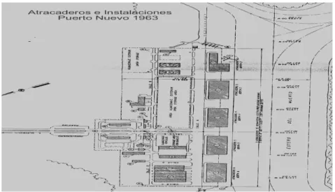 Figura 8. Atracaderos e instalaciones año 1963  