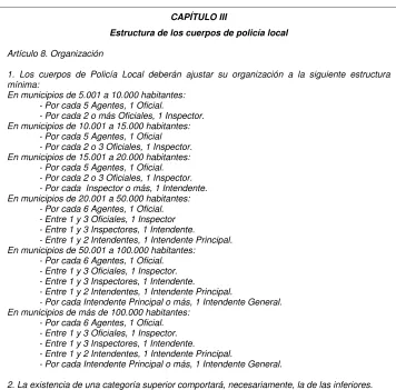 Cuadro 2. DECRETO 19/2003, de 4 de marzo, del Consell de la Generalitat [DOGV nº. 4455 de 07.03.2003] 