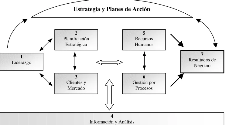 Figura 1.6. Modelo de excelencia Malcolm Baldrige. 