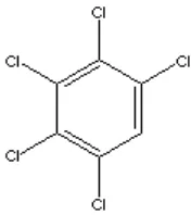Figura 1.12. Estructura química del pentaclorobenzè 