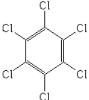 Figura 1.13. Estructura química de l’hexaclorobenzè 