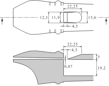 Figura 5.10: Embocadura (model Bressan 5.5 construït per J. Tubau de Manresa). 