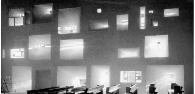 Fig. 2.7. Efectos de luz. Notre Dame du Haut. Ronchamp. Arq. Le Corbusier. 1954   