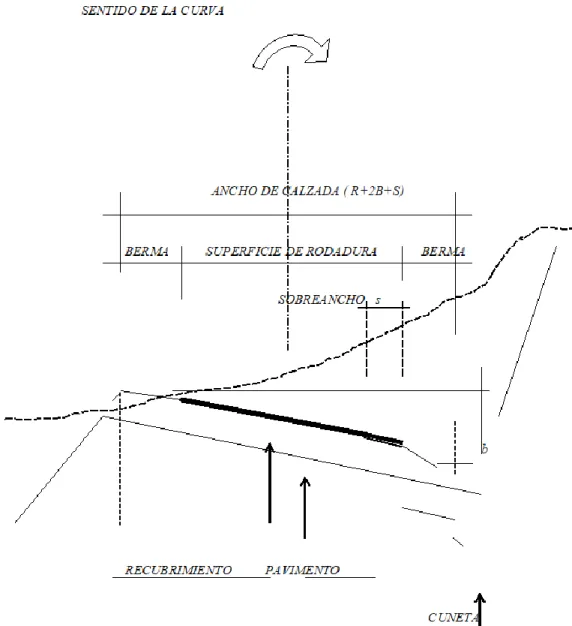 Figura 10. Sección transversal en curva 