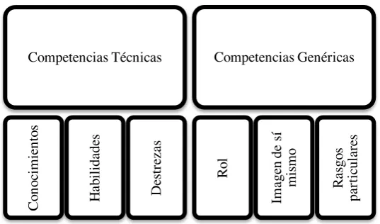 Figura 2.3: Tipo de competencias, adaptado de McClelland (1973) 