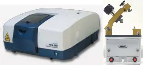 Figure 3.1. Image of the FTIR spectrometer and reflection accessory used in this work