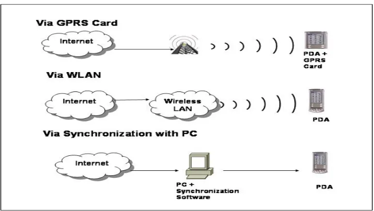 Figure 4.  Access to web applications from a PDA. 