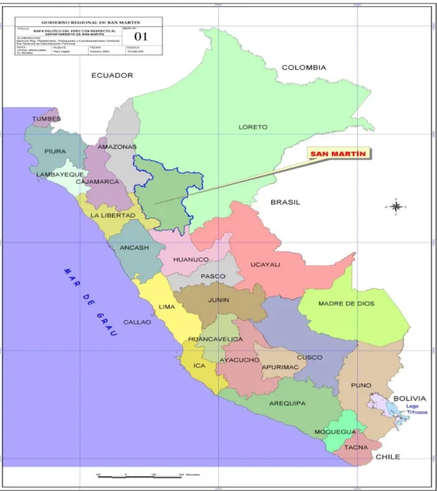 Figura 1: Mapa político del Perú 