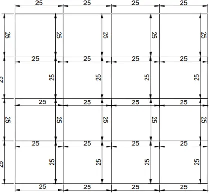 Figura 1. Croquis de distribución de subparcelas