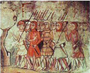 Fig. 8: cavalleria aragonesa (host del vescomte Guillem de Montcada, II de Bearn).