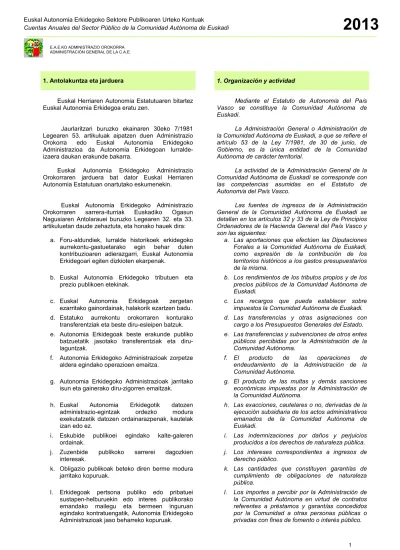 Euskal Autonomia Erkidegoko Sektore Publikoaren Urteko Kontuak Cuentas ...