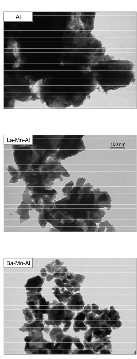 Figure  3.  TEM  of  three  representative  oxides.  The  same  scale  bar  applies  to  all  the