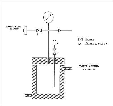 Figura 6.2 : Esquema del reactor utilitzat. 
