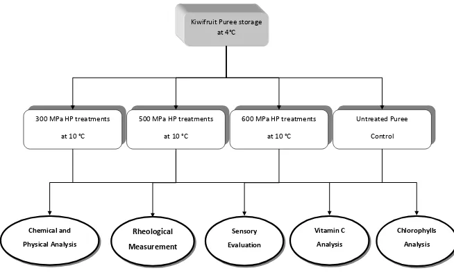 Figure 2-5. Work plan corresponding to the studies of kiwifruit