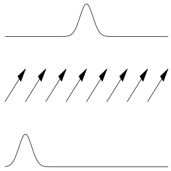 Figure 1.2: Characteristics and solution for the linear equation ut+ λ ux= , λ0>0.