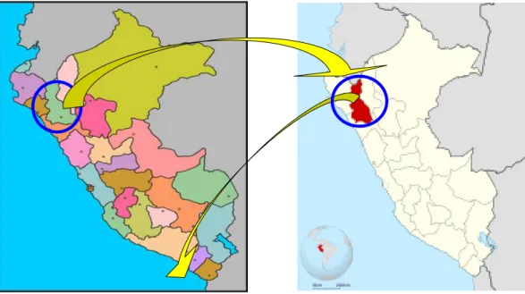 Figura 7: Mapa Político Perú y Cajamarca  Fuente: www.regionCajamarca.gob.pe               