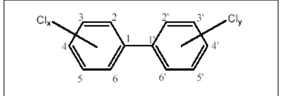 Figure 2. Chemical structure of PCBs 