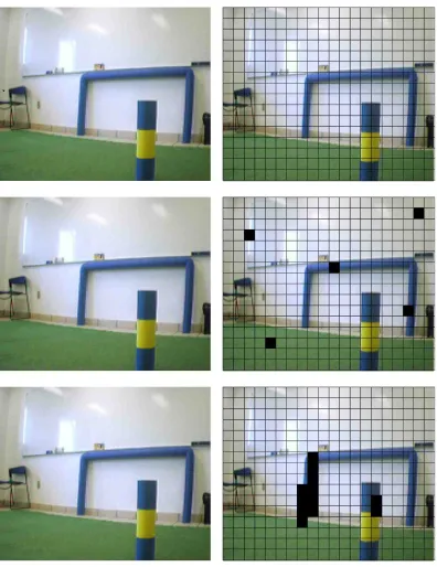 Fig. F4.1. An image of the environment and its possible representation by a set of pixels 