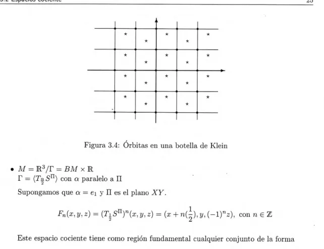 Figura 3.4: Órbitas en una botella de Klein 