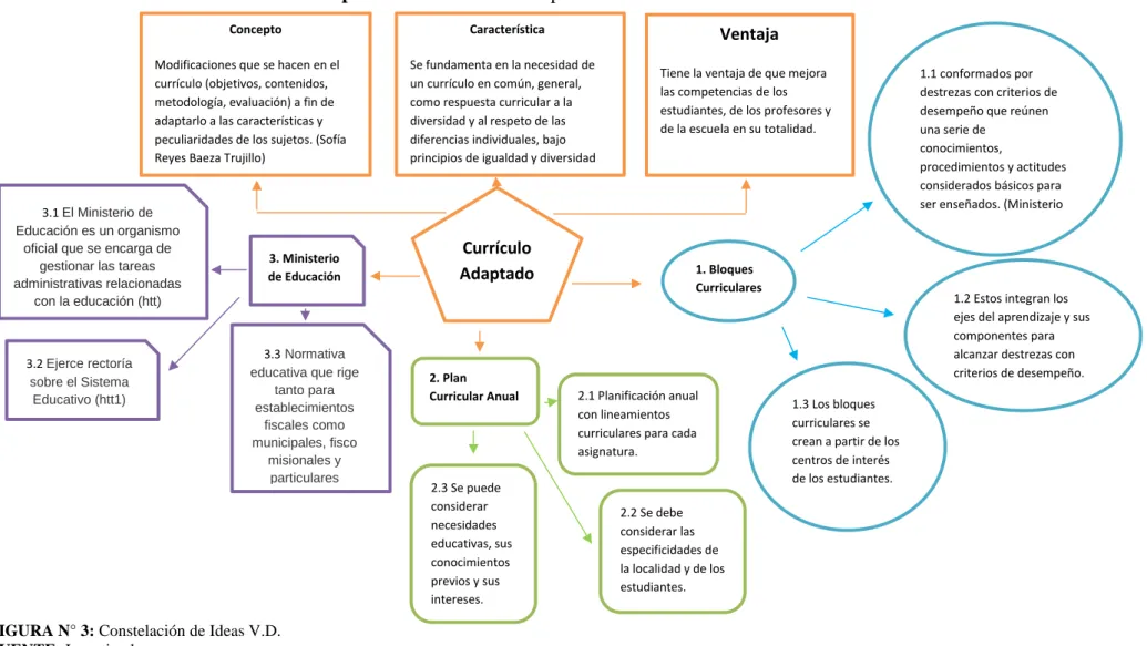 FIGURA N° 3: Constelación de Ideas V.D. 