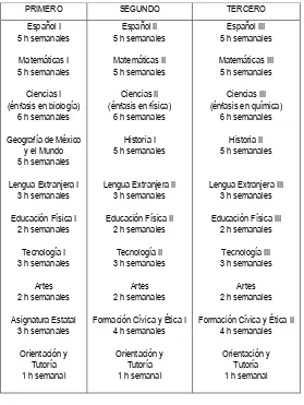 CUADRO DE MATERIAS  RIES 2006 