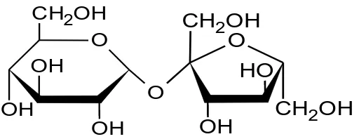 Figura  9. Estructura química de sacarosa o sucrosa.
