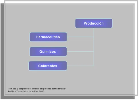 Figura 4. Estructura organizacional por productoLa departamentalización se hace en base a un producto