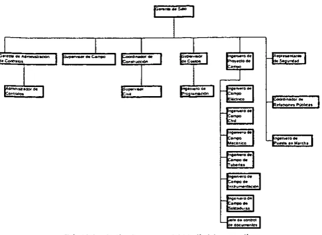 figura 1.2 O'llaAÍuciOn del proyecto por adminlstrKlón da la <;:onstrucción 
