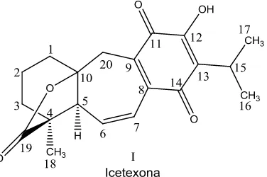 Figura 8. Estructura del compuesto I: Icetexona. 