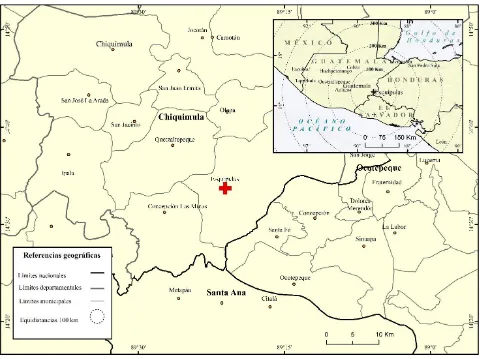 Figura 2.1. Esquipulas: localización geográfica dentro del contexto municipal y regional 