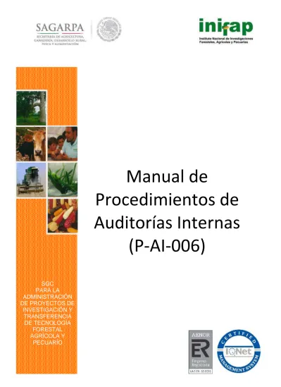 Manual De Procedimientos De Auditorías Internas P Ai 006 4407