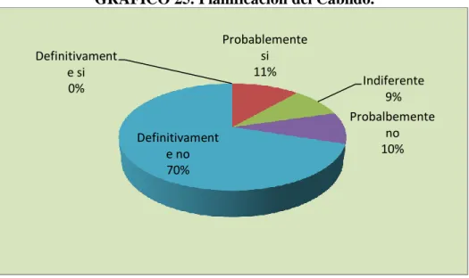 GRÁFICO 25. Planificación del Cabildo. 