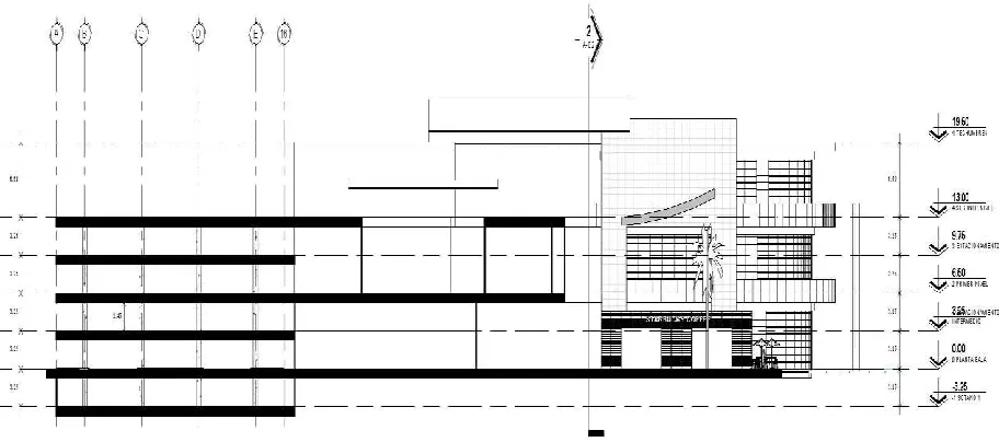 FIGURA  2-7. CORTE ARQUITECTONICO 2-2