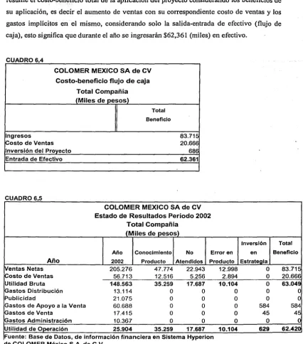 CUADRO 6,4 COLOMER MEXICO SA de CV 