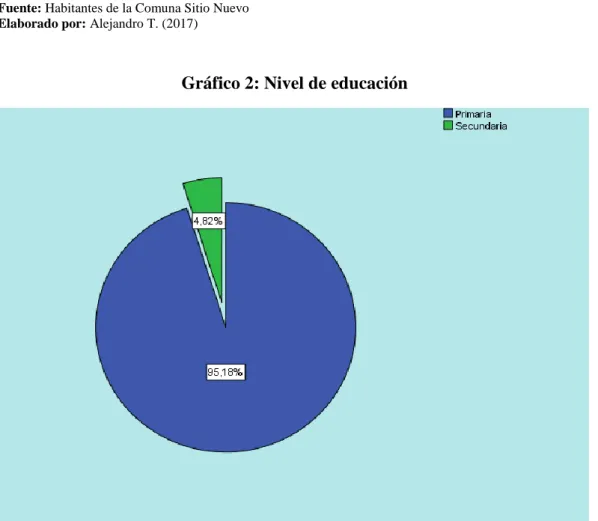 Gráfico 2: Nivel de educación 