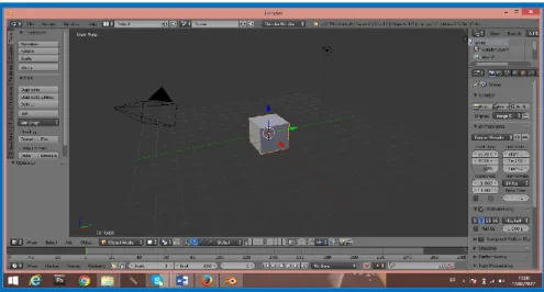 Figura 1: Interfaz de Modelado de Blender: