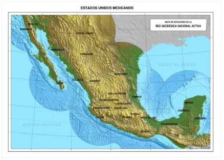 Figura 1.3 Red Geodésica Nacional Activa. 