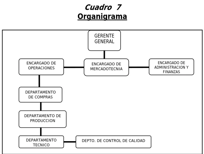 Cuadro  7  Organigrama 