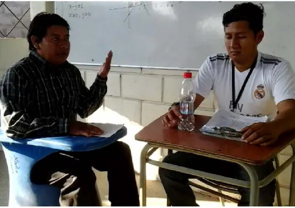 Figure 5: Interview to English teacher, Lic. Darío Asencio. 