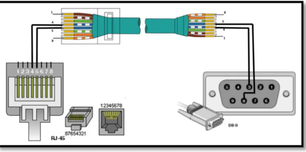 Tabla 9: Identificación de pines importantes del Cable con Conectores RJ-45 a DV9 